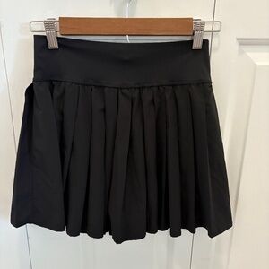 Black Pleated Athletic Skort